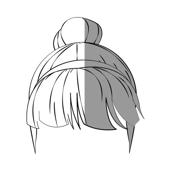 Изолированная женщина дизайн волос — стоковый вектор