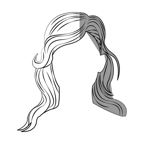 Diseño de cabello de mujer aislada — Vector de stock