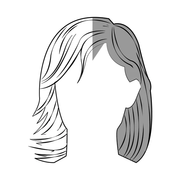 Isolated woman hair design — Stock Vector