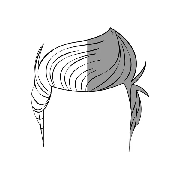 Isolé homme conception de cheveux — Image vectorielle