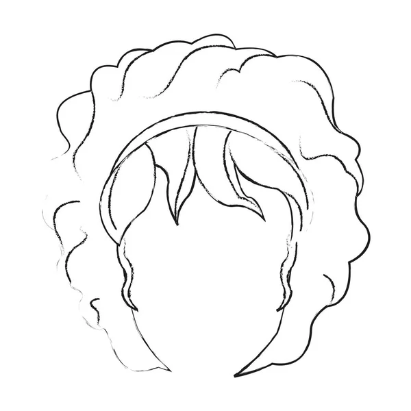 Design de cabelo de mulher isolada —  Vetores de Stock