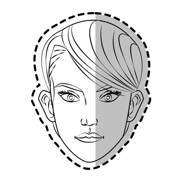Conception de dessin animé femme isolée — Image vectorielle