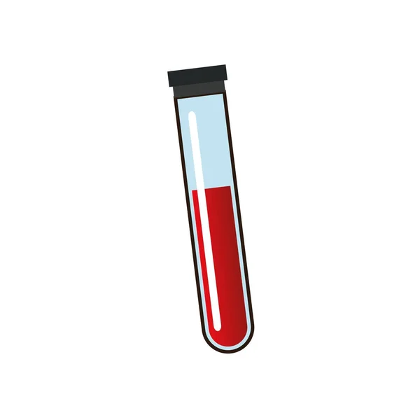 Conception isolée de tube sanguin — Image vectorielle