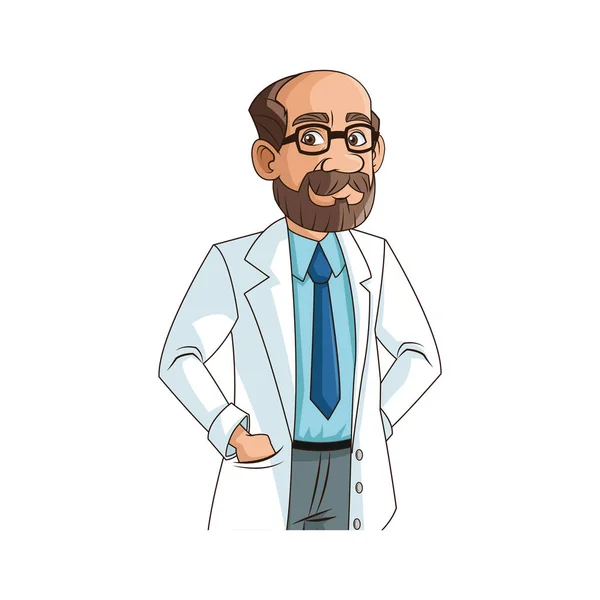 Diseño de dibujos animados médico aislado — Vector de stock