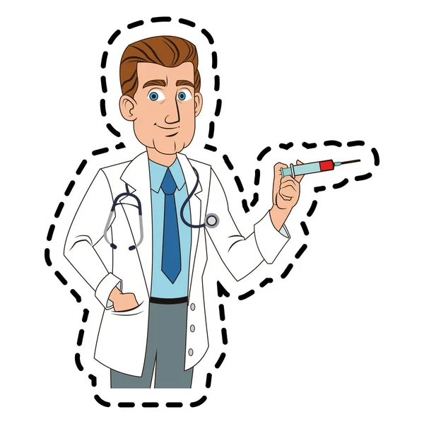 Isolated doctor cartoon design — Stock Vector