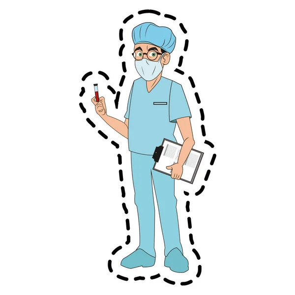 Isolated doctor cartoon design — Stock Vector