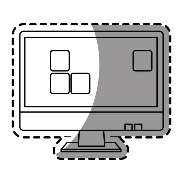 Projeto de dispositivo de computador isolado —  Vetores de Stock