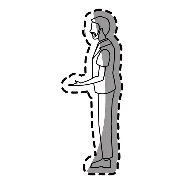 고립 된 사람의 만화 디자인 — 스톡 벡터