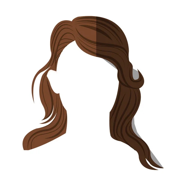 Diseño de cabello de mujer aislada — Vector de stock