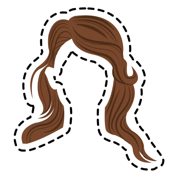 Изолированная женщина дизайн волос — стоковый вектор