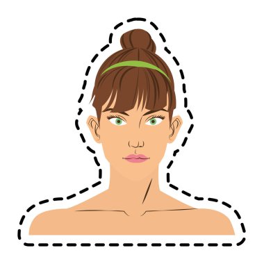 İzole kadın karikatür tasarım