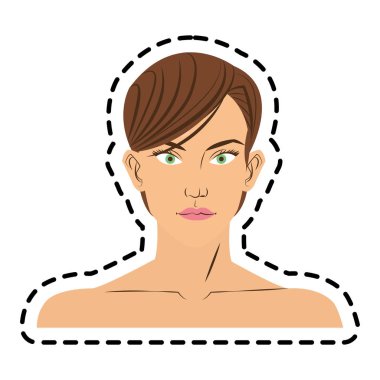 İzole kadın karikatür tasarım