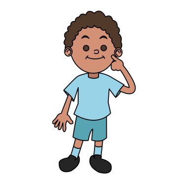 İzole çocuk karikatür tasarım