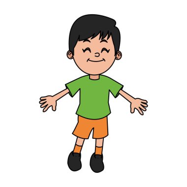 İzole çocuk karikatür tasarım