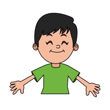 İzole çocuk karikatür tasarım