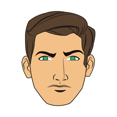 İzole edilmiş erkek çizgi film tasarımı