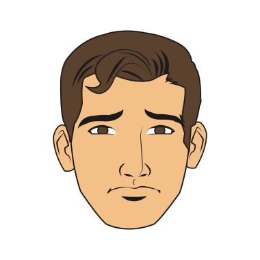 İzole edilmiş erkek çizgi film tasarımı