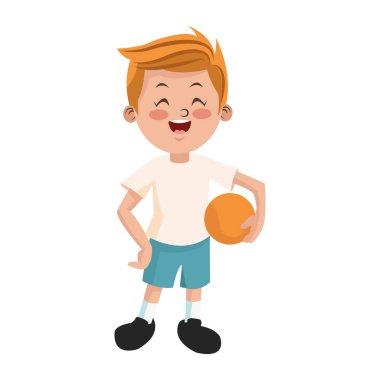 İzole çocuk karikatür tasarım