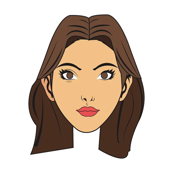 Diseño de dibujos animados mujer aislada — Vector de stock