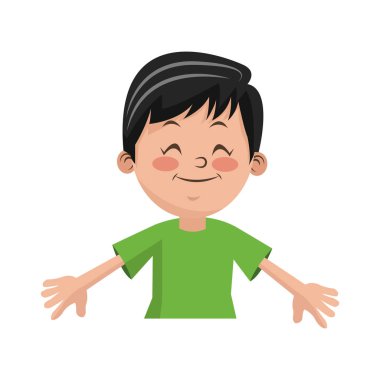 İzole çocuk karikatür tasarım