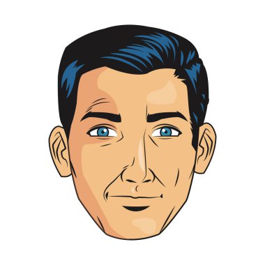 İzole edilmiş erkek çizgi film tasarımı