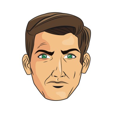 İzole edilmiş erkek çizgi film tasarımı