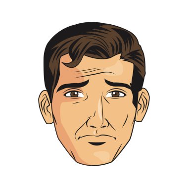 İzole edilmiş erkek çizgi film tasarımı