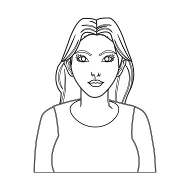 İzole kadın karikatür tasarım