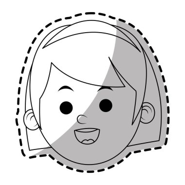 İzole kız çizgi film tasarım