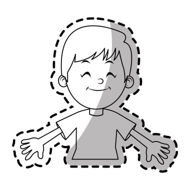 İzole çocuk karikatür tasarım