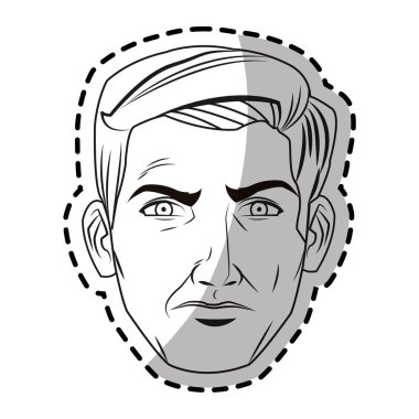 İzole edilmiş erkek çizgi film tasarımı