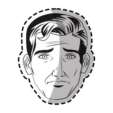 İzole edilmiş erkek çizgi film tasarımı