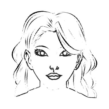 İzole kadın karikatür tasarım