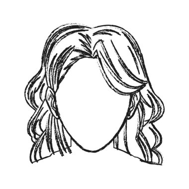 İzole kadın karikatür tasarım