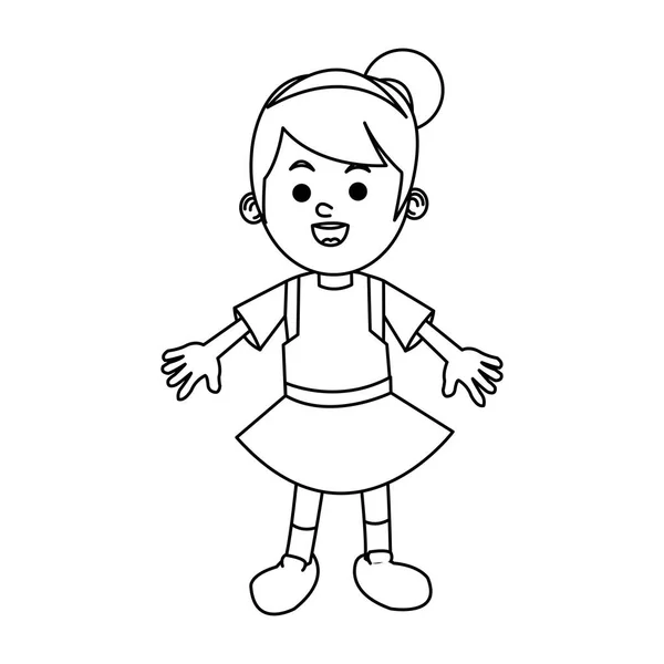 Diseño de dibujos animados chica aislada — Vector de stock