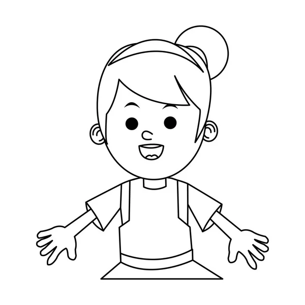 Design de desenhos animados menina isolada —  Vetores de Stock