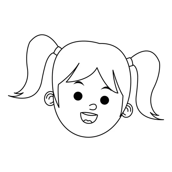 Design de desenhos animados menina isolada —  Vetores de Stock