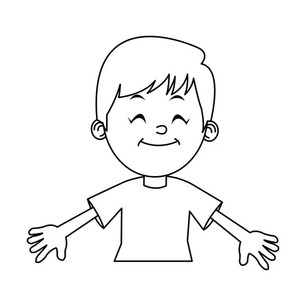 Design de desenho animado menino isolado —  Vetores de Stock