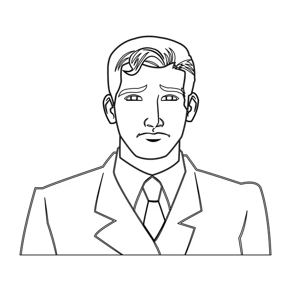 Homme isolé dessin animé avec design de costume — Image vectorielle