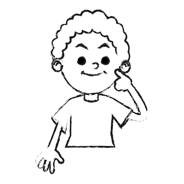 Design de desenho animado menino isolado — Vetor de Stock