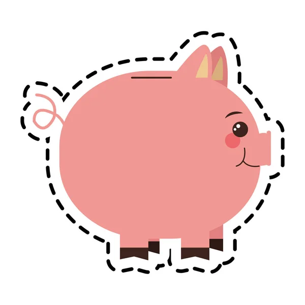 Isoliertes Schweinchen-Design — Stockvektor