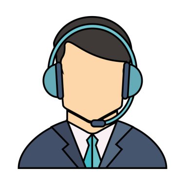 Operatör adam kulaklık tasarımı ile