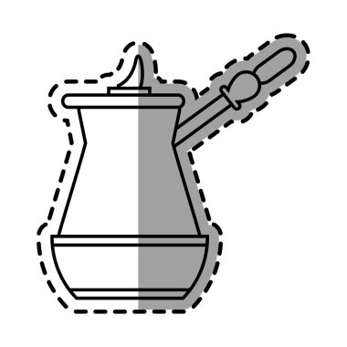 İzole kahve su ısıtıcısı