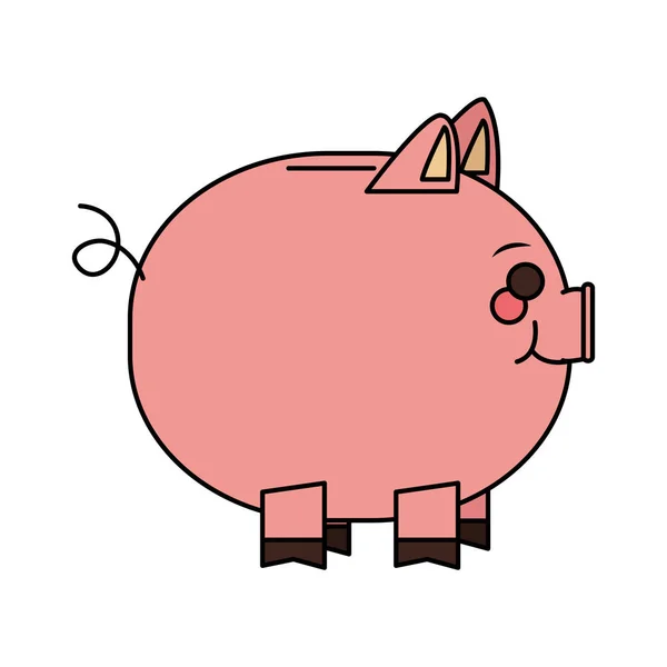 Conception de cochon isolé — Image vectorielle