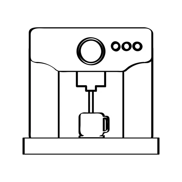 孤立的咖啡机的设计 — 图库矢量图片