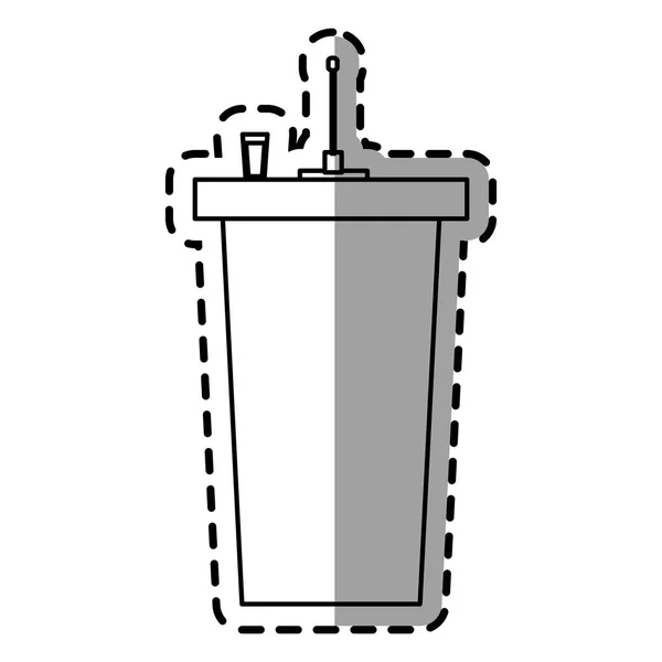 Wegwerp glas kunststof drankje — Stockvector