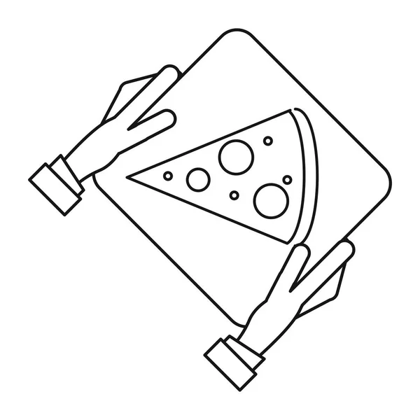 Коробка для пиццы ручной работы — стоковый вектор