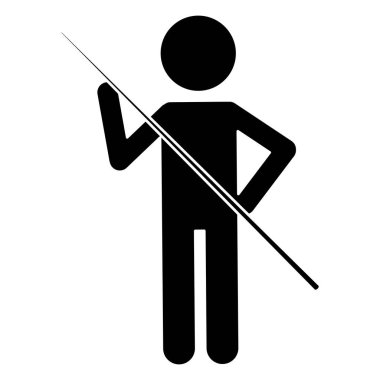 siluet karakter bilardo oyuncusu