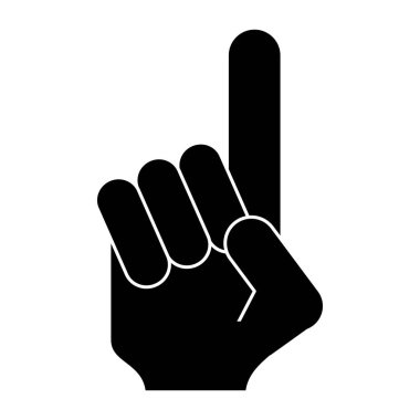 siluet numaralı el fan Amerikan futbolu