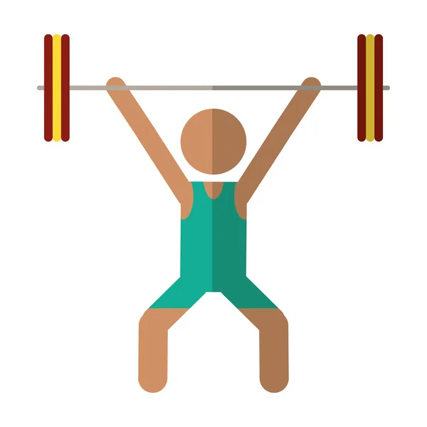 Homme haltérophilie sportif athlète — Image vectorielle
